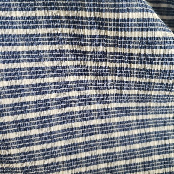 Princess Polly Womens Dress 12 Blue Plaid Seersucker Cut Out Cross Back NEW - Picture 8 of 12